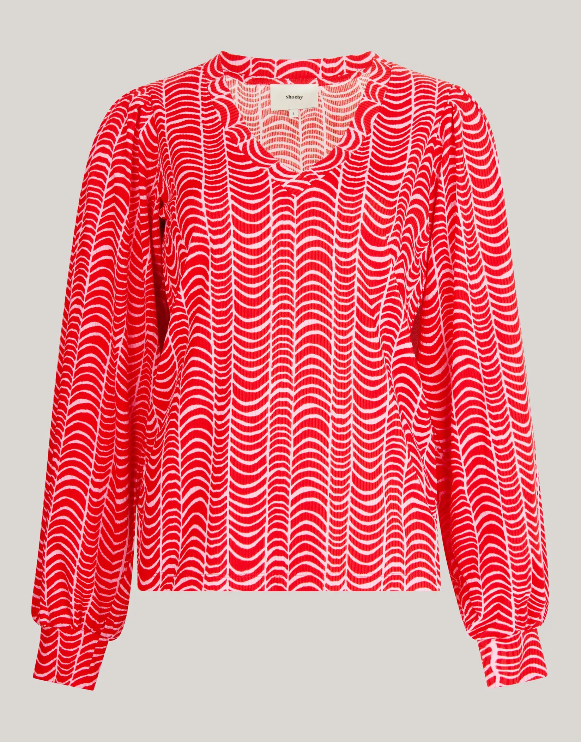 Shoeby Rib Jersey Top Rood<DAMES Tops