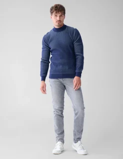 Shoeby Rib Trui Donkerblauw<Heren Truien En Sweaters