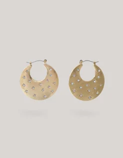 Shoeby Ronde Strass Oorbellen Goud<DAMES Sieraden