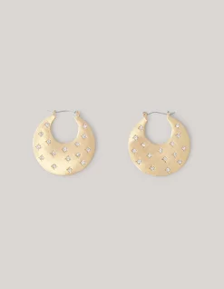 Shoeby Ronde Strass Oorbellen Goud<DAMES Sieraden