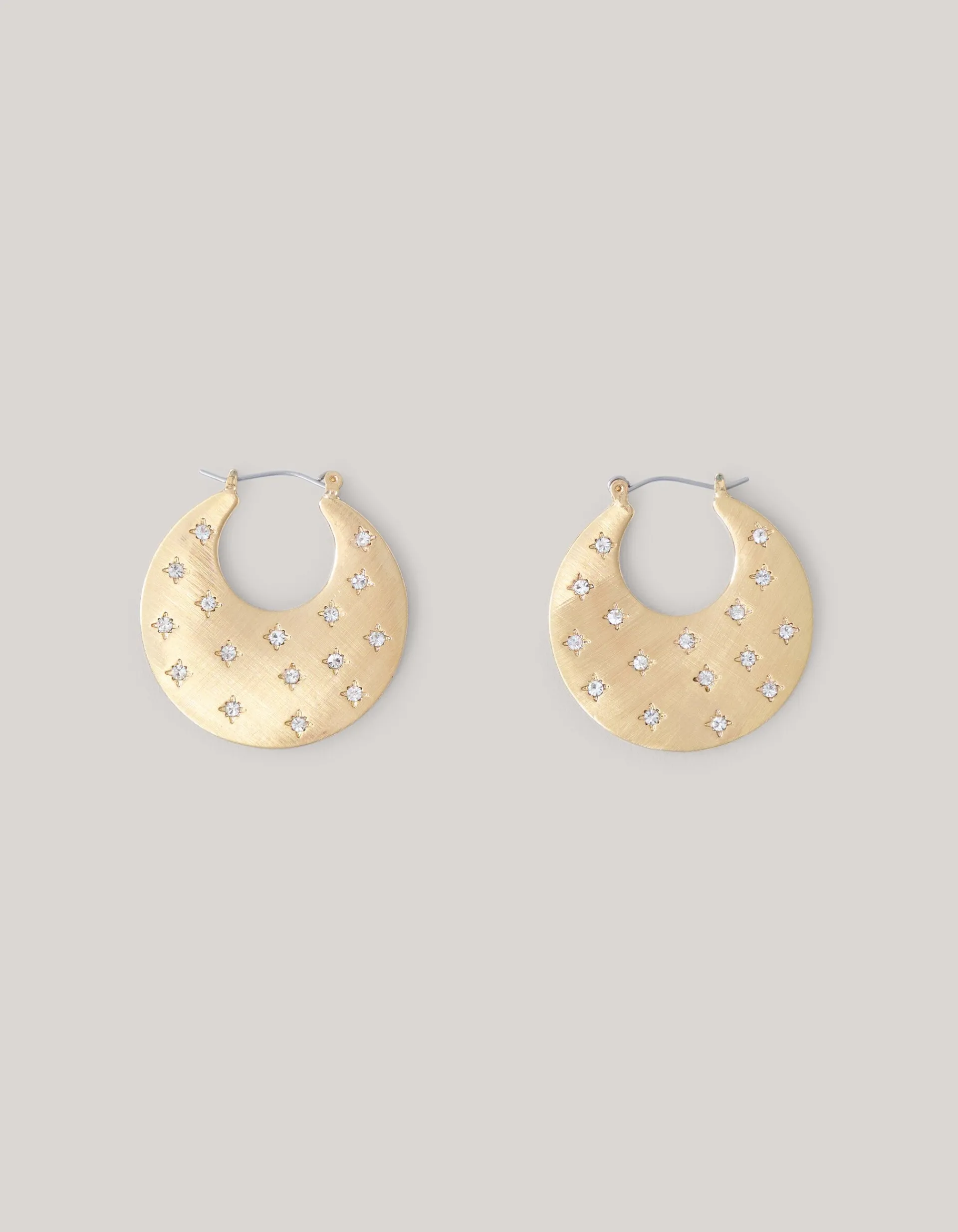 Shoeby Ronde Strass Oorbellen Goud<DAMES Sieraden
