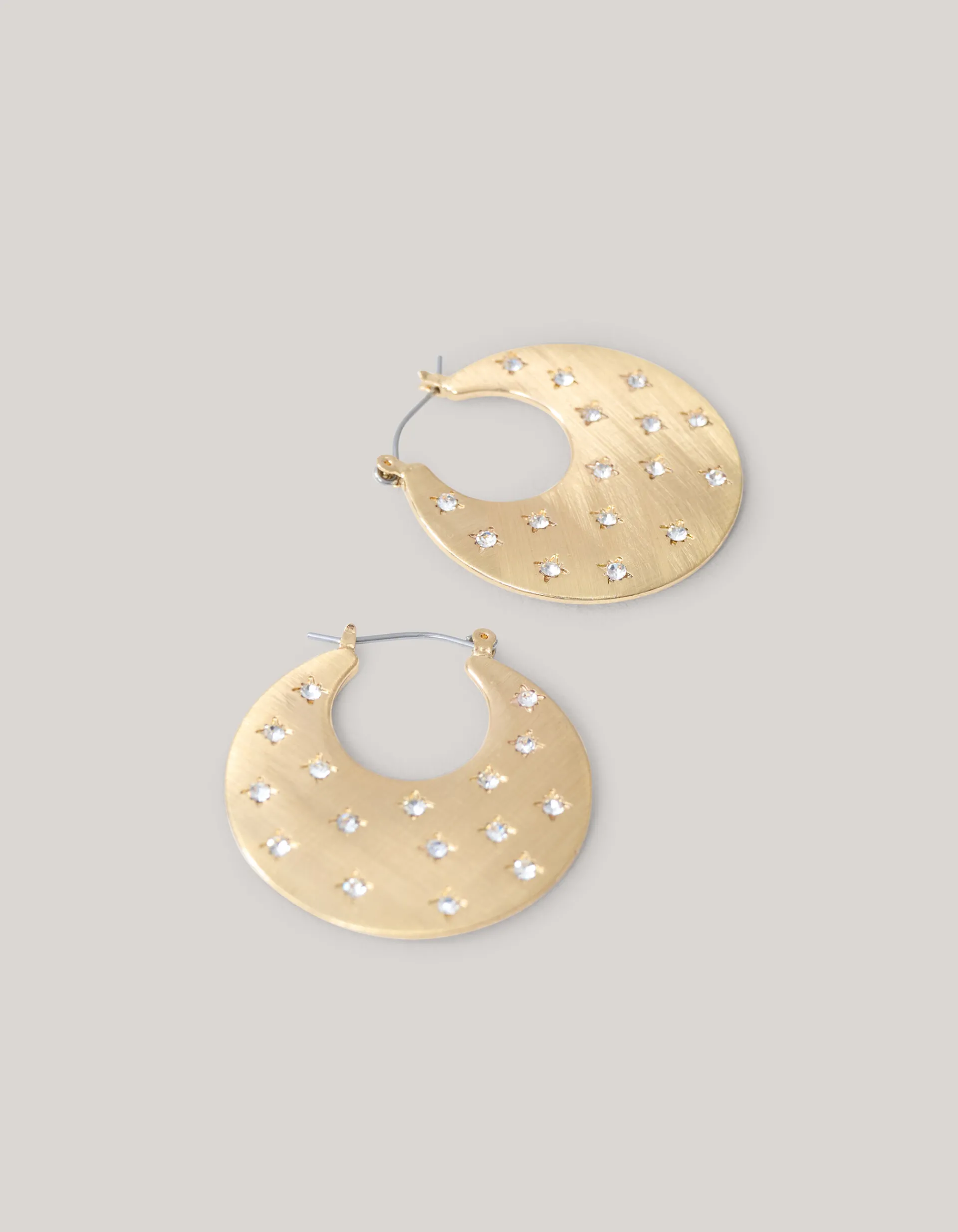 Shoeby Ronde Strass Oorbellen Goud<DAMES Sieraden