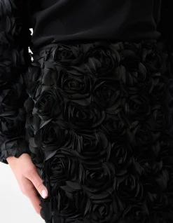 Shoeby Rozen Mini Rok Zwart<DAMES Rokken