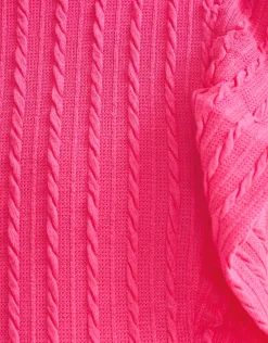 Shoeby Ruffle Rib Top Roze< Tops Korte Mouw