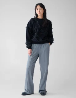 Shoeby Ruffle Sweater Zwart<DAMES Truien En Sweaters