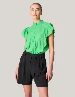 Shoeby Ruffle Top Groen<DAMES Tops