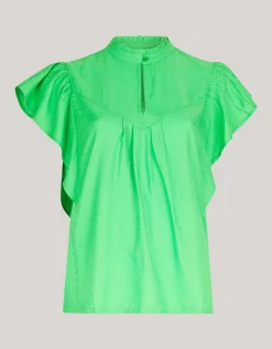 Shoeby Ruffle Top Groen<DAMES Tops