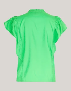 Shoeby Ruffle Top Groen<DAMES Tops
