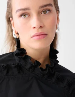 Shoeby Ruffle Top Zwart<DAMES Tops
