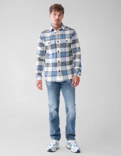 Shoeby Ruiten Overshirt Blauw<Heren Overshirts