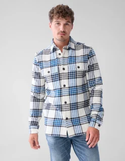 Shoeby Ruiten Overshirt Blauw<Heren Overshirts