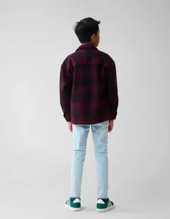 Shoeby Ruiten Overshirt Donkerrood< Overhemden