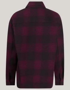 Shoeby Ruiten Overshirt Donkerrood< Overhemden