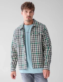 Shoeby Ruiten Overshirt Groen<Heren Overshirts