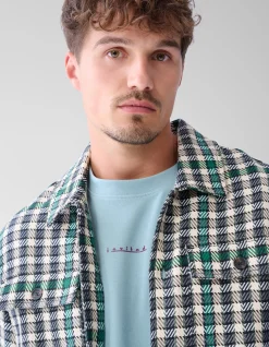 Shoeby Ruiten Overshirt Groen<Heren Overshirts