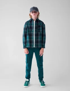 Shoeby Ruiten Overshirt Groen< Overhemden