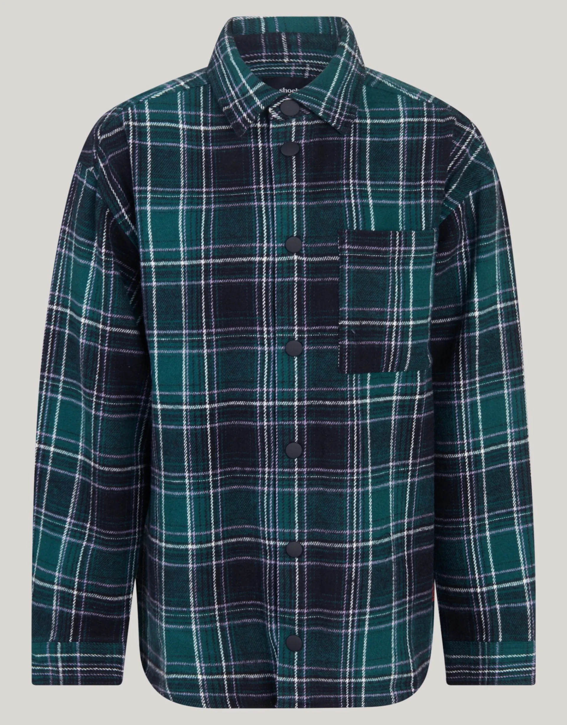 Shoeby Ruiten Overshirt Groen< Overhemden