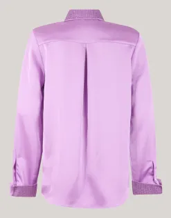 Shoeby Satijnen Blouse Lichtpaars By Lizzy<DAMES Blouses