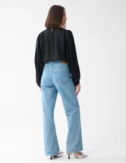 Shoeby Satijnen Blouse Zwart<DAMES Blouses