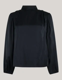 Shoeby Satijnen Blouse Zwart<DAMES Blouses