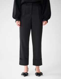 Shoeby Satijnen Broek Zwart By Lonneke<DAMES Broeken