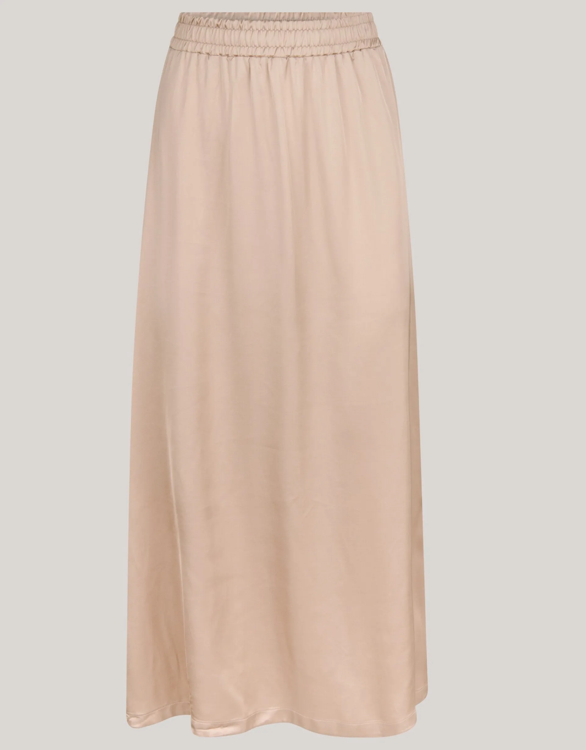 Shoeby Satijnen Maxi Rok Zand<DAMES Rokken