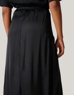 Shoeby Satijnen Maxi Rok Zwart<DAMES Rokken