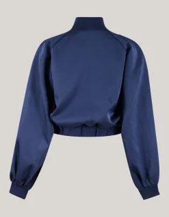 Shoeby Satijnen Overslag Blouse Donkerblauw<DAMES Blouses
