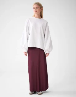 Shoeby Satijnen Rok Donkerrood By Lonneke<DAMES Rokken