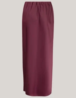 Shoeby Satijnen Rok Donkerrood By Lonneke<DAMES Rokken