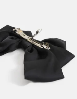 Shoeby Satijnen Strik Haarclip Zwart<DAMES Haaraccessoires
