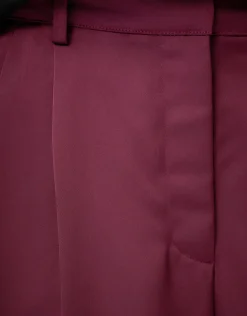 Shoeby Satijnen Wide Leg Broek Donkerrood By Lonneke<DAMES Broeken
