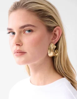 Shoeby Schelp Oorbel Goud<DAMES Sieraden