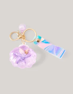 Shoeby Schelpen Sleutelhanger Paars< Overige Accessoires