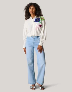 Shoeby Sequin Blouse Wit<DAMES Blouses
