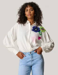 Shoeby Sequin Blouse Wit<DAMES Blouses