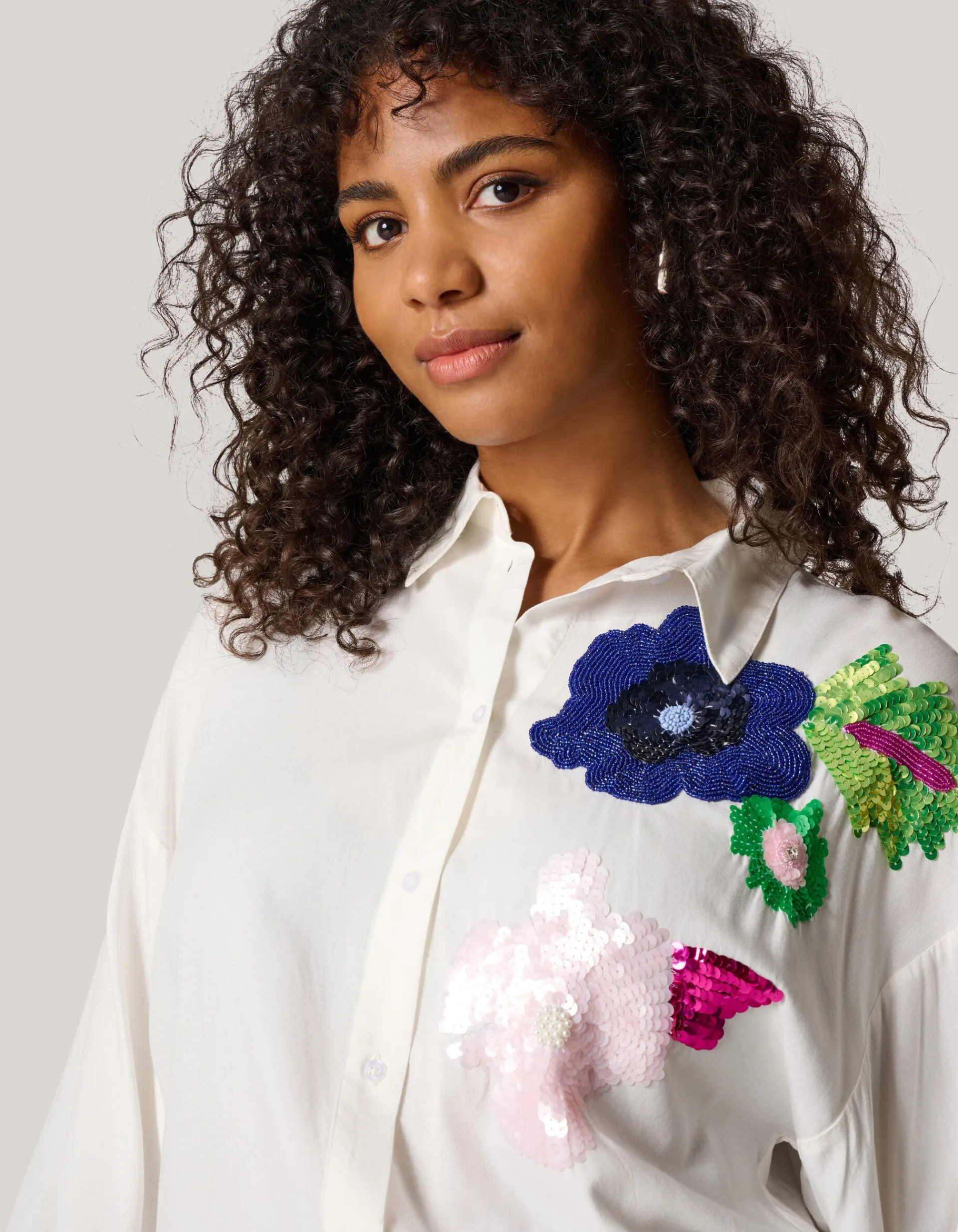 Shoeby Sequin Blouse Wit<DAMES Blouses