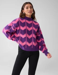 Shoeby Sequin Dames Trui Paars By Furmey<DAMES Truien En Sweaters