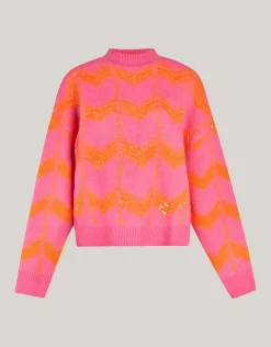 Shoeby Sequin Dames Trui Roze By Furmey<DAMES Truien En Sweaters
