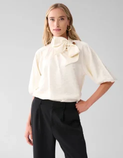 Shoeby Shine Blouse Gebroken Wit<DAMES Blouses