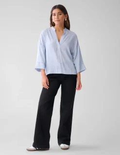 Shoeby Shine Wide Blouse Lichtblauw<DAMES Blouses