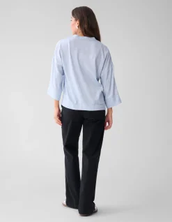 Shoeby Shine Wide Blouse Lichtblauw<DAMES Blouses
