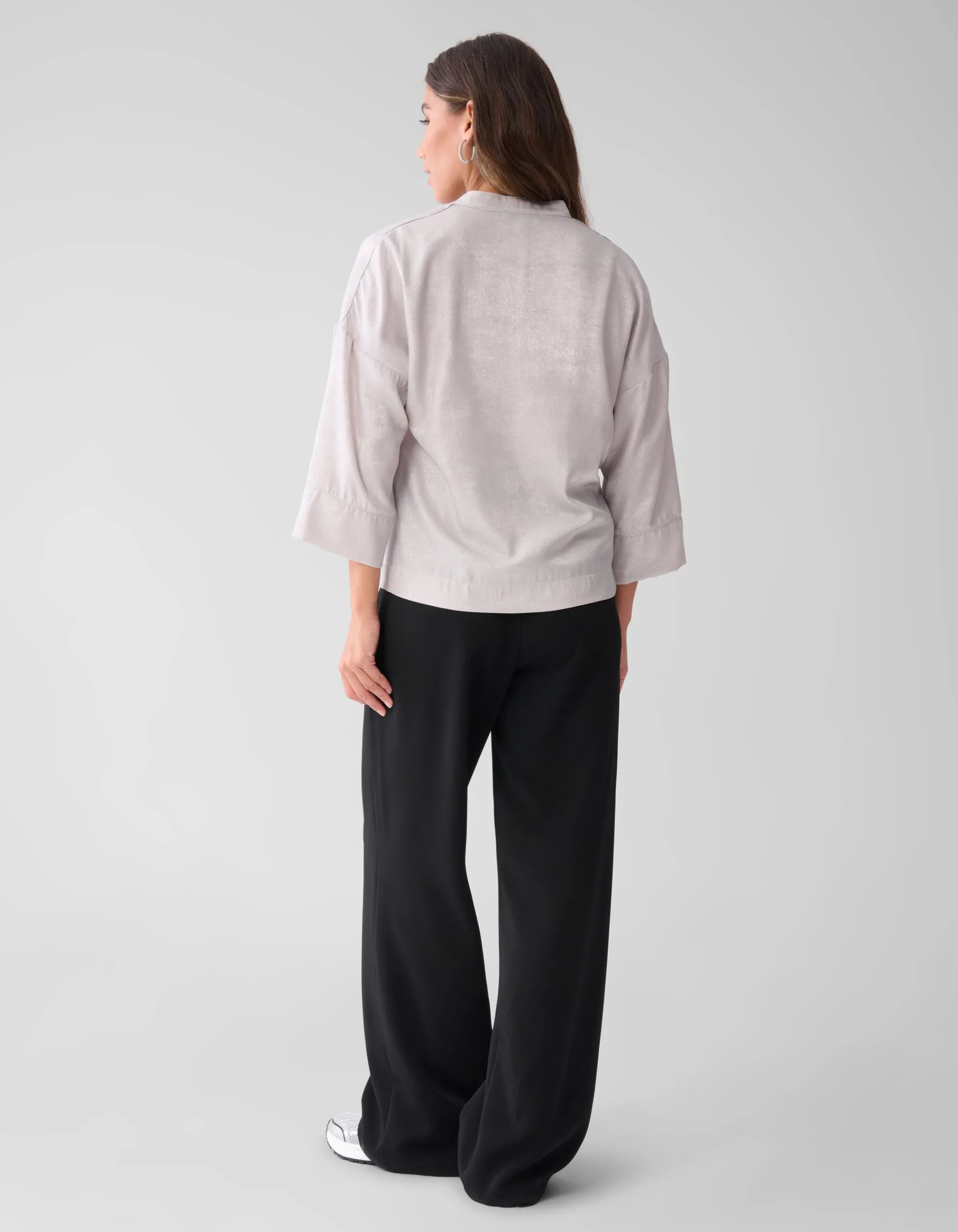 Shoeby Shine Wide Blouse Zilver<DAMES Blouses
