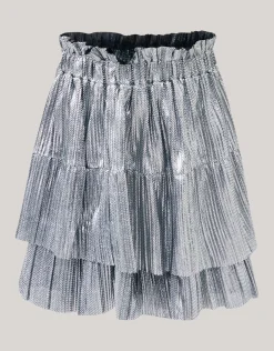 Shoeby Shiny Mini Rok Zilver< Rokken
