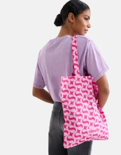 Shoeby Logo Shopper Roze<DAMES Tassen