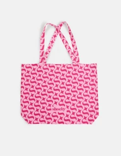 Shoeby Logo Shopper Roze<DAMES Tassen