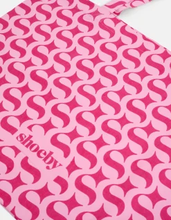 Shoeby Logo Shopper Roze<DAMES Tassen