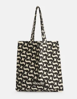 Shoeby Logo Shopper Zwart<DAMES Tassen
