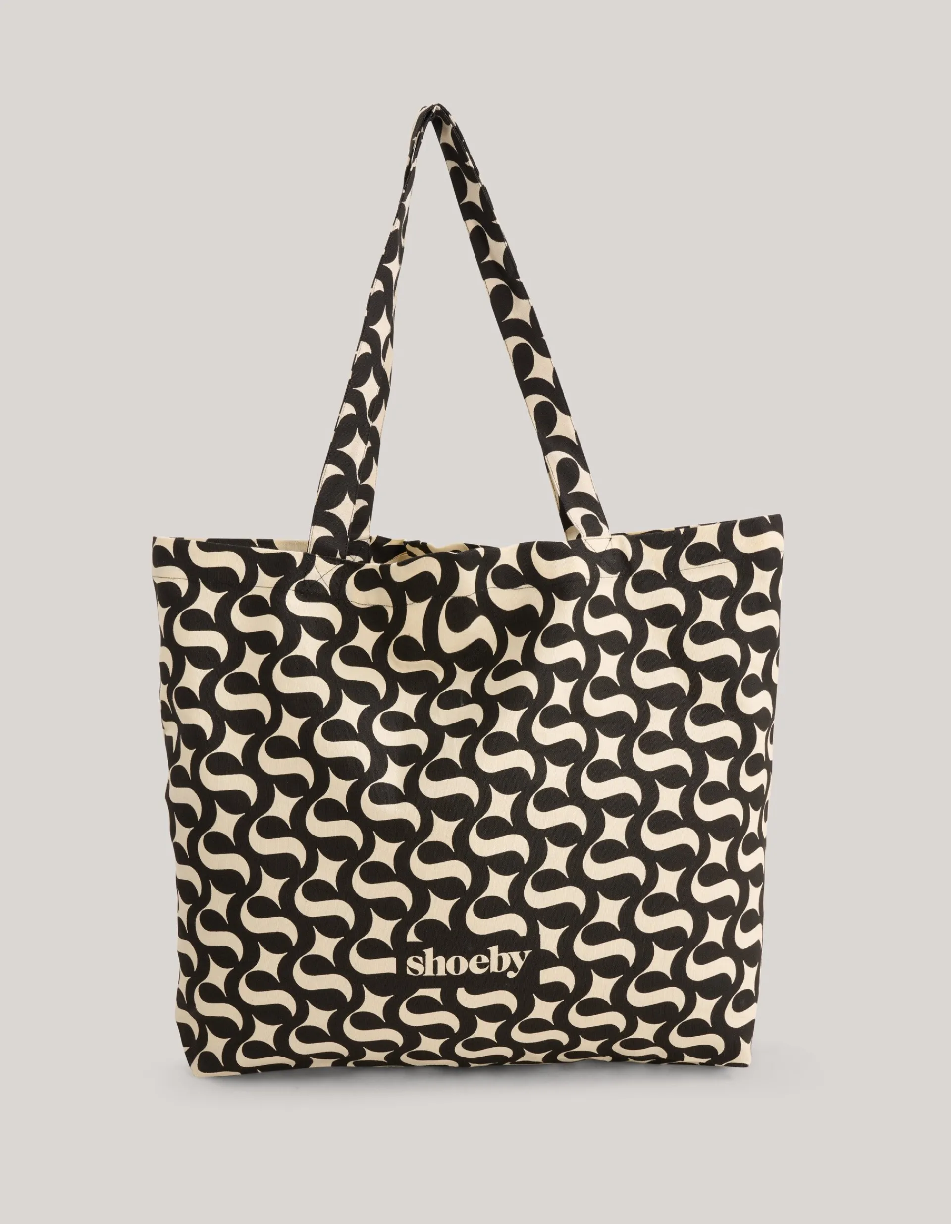 Shoeby Logo Shopper Zwart Groot<DAMES Tassen