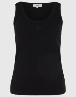 Shoeby Logo Tanktop Zwart<DAMES Tops